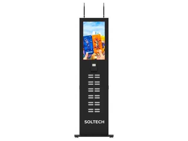 Trạm sạc Soltech POS 24 tích hợp máy POS, màn hình 23.8 inch