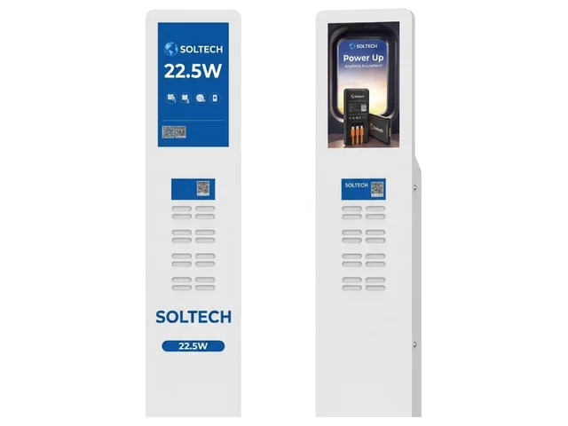 Trạm sạc Soltech Pro 16 đứng sàn, màn hình quảng cáo 21.5 inch